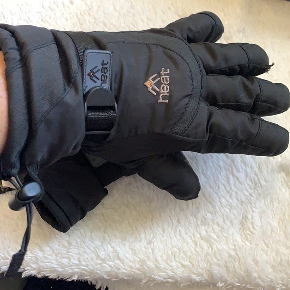 Heat Black Snow Gloves With Weatherproof Inserts, Youth XL - Picture 7 of 7